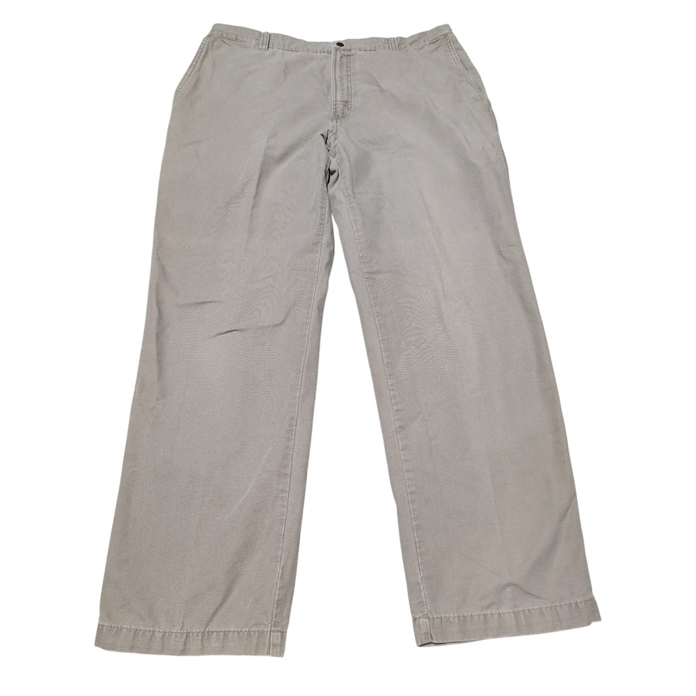 Columbia Pants Mens 40 Khaki Tan AM1142 Straight Leg Cotton Canvas Work Utility